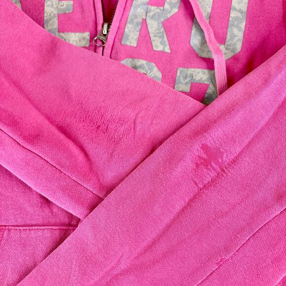Aeropostale Y2K Pink Zip Up Jacket Hoodie Small - Picture 6 of 7